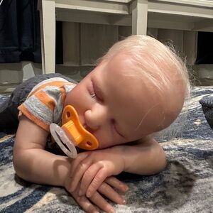 Reborn Doll with Orange Pacifier